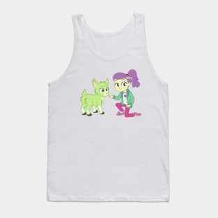 Lily Pad petting a goat 2 Tank Top